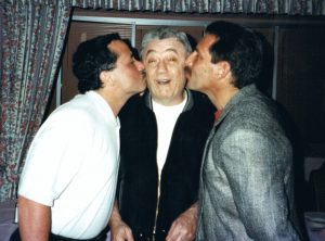 (See Photo with me pecking Marazza’s cheek